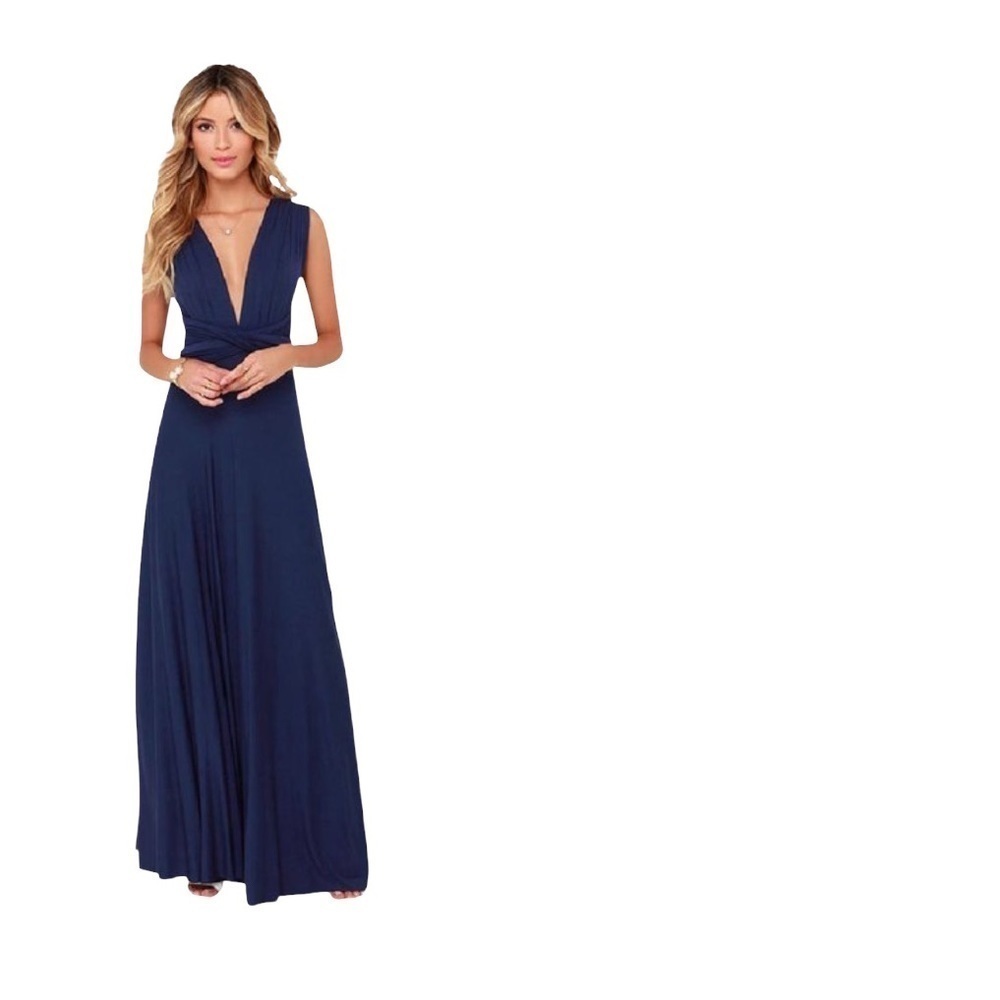 Lulu’s Tricks of the Trade Navy Blue Maxi Dress Style 104938